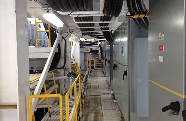 Wholesale warehouse backrooms with electrical equipment